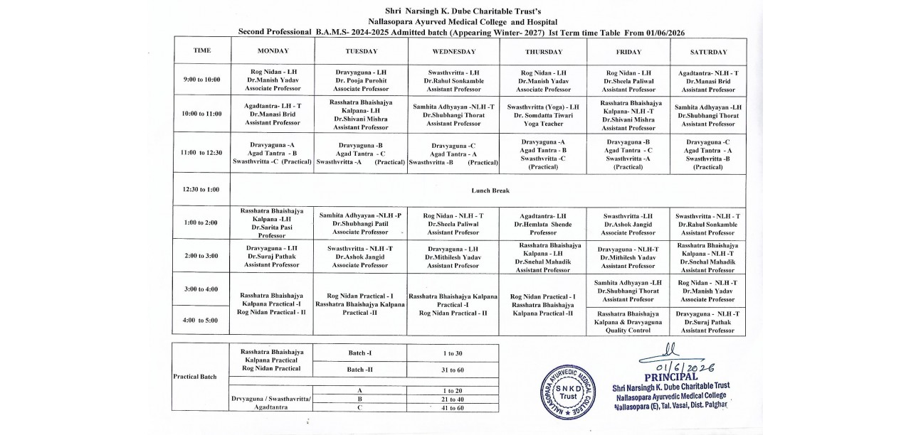 Timetable